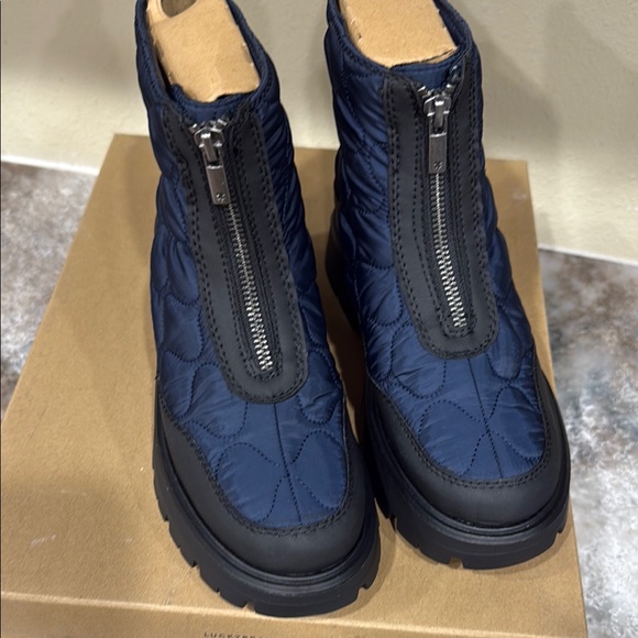 Lucky Brand Navy and Black Quilted Boots - Picture 5 of 5